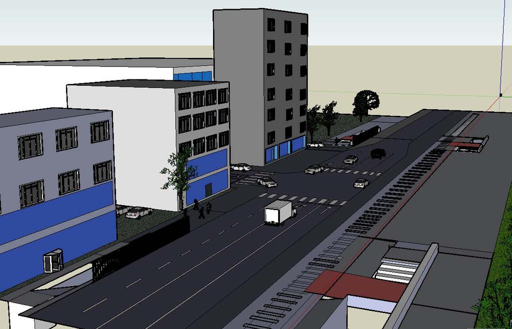 Ne figurat në vazhdim kemi paraqitur udhëkryqin me ndihmën e programit Google Sketchup, në disa kënde të