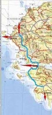 -76,6 χλμ. - 145,7 χλμ.: Εργοτάξιο Ανισοπέδου Κόμβου Αμβρακίας και εργοτάξια στην περιοχή Γέφυρας Μενιδίου και στην περιοχή Συκουλα.