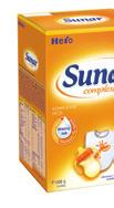 -15 % DOJČENSKÁ VÝŽIVA** Sunar complex 2, 3, 4 a 5 600 g /9 99 1,415 /100 g 8 49 600 g Dojčenská výživa s mliečnym tukom. Komplexná starostlivosť pre spokojné bruško.
