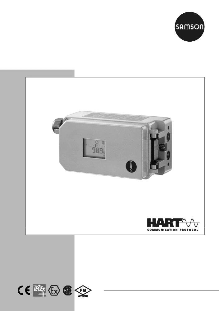 Seria 3730 Poziționer electropneumatic Tip 3730-3 Cu comunicație HART Traducerea documentului original.