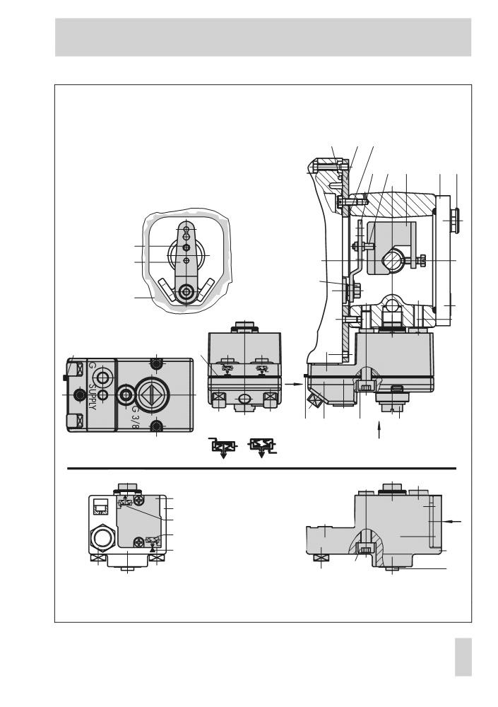 Conectarea la robinetul de reglare Părți de montare și accesorii 1 Levier 12 Bloc de conectare 1.1 Piuliță 12.1 Șurub 1.2 Șaibă elastică 12.