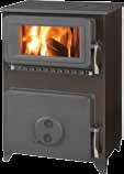 KRBOVÉ KACHLE FILEX-H Menovitý výkon 5 kw, účinnosť 78%, vykurovacia schopnosť 50-111 m 3, zadný dymovod 120 mm, palivo drevo, drevené brikety, rozmery 350x440x680
