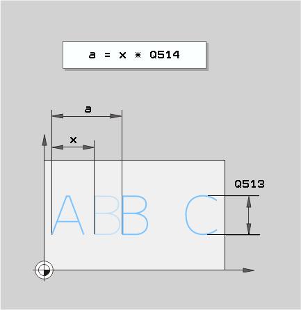 11 GRAVAREA (Ciclul 225, DIN/ISO: G225) 11.6 Parametrii ciclului Textul de gravat QS500: Textul de gravat între ghilimele. Alocarea unei variabile şir prin tasta Q a tastaturii numerice.