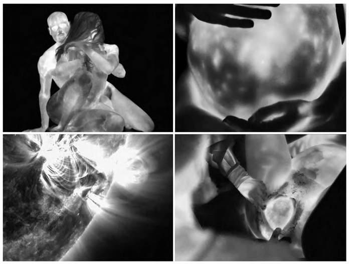 The cosmos is within us. We are made of star stuff Carl Sagan, astronomer. Images 10-13: 2013, Incident Energy Jacob Pander and Marne Lucas, 4 channel infrared video, trt: 20:00, https://vimeo.