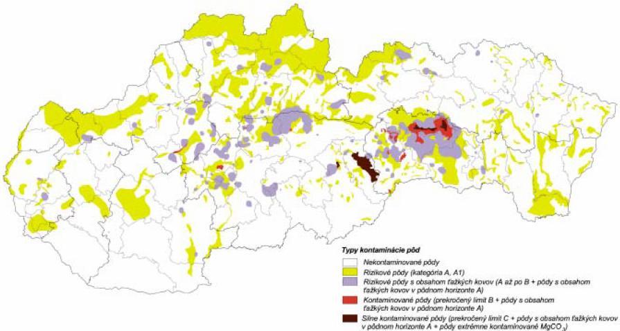 Ide o oblasti ktorých jadro predstavujú územia v najvyššom (5.) stupni s najviac narušeným životným prostredím.