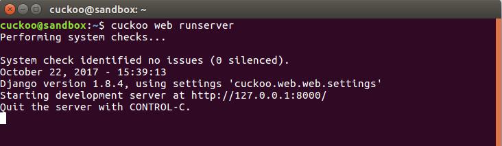 χειριζόμαστε όλες τις λειτουργίες του cuckoo sandbox, μέσα από μία διαδραστική διεπαφή χρήστη.