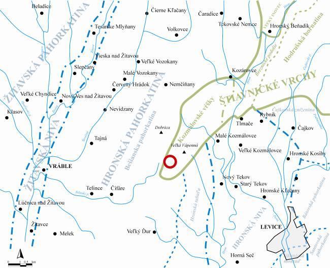 Obr. 5 - Geomorfologické členenie (Mazúr a Lukniš, 1986). Geomorfologické členenie územia odráža kenozoický a najmä kvartérny geologickotektonický vývoj.