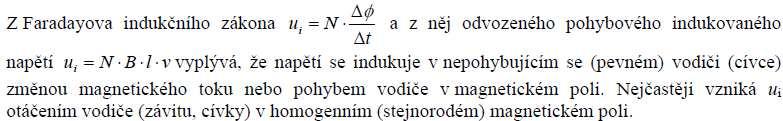 19. Vznik indukovaného sínusového napätia princíp, veličiny, využitie.