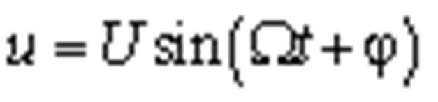 Argument funkcie sínus, uhol α sa mení v závislosti na čase. Doba jedného obehu perióda T zodpovedá uhlu 2π rad. Zavedieme pojem uhlová frekvencia ω, ktorej jednotkou je radián.