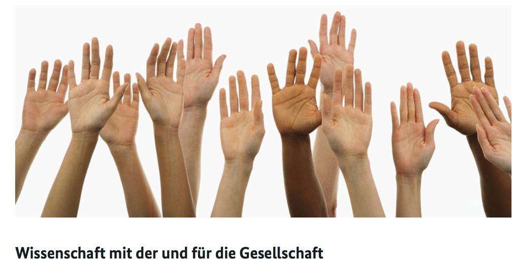 "WissenschaN mit der und für die GesellschaN" Programmteil in Horizont 2020 Fördervolumen von 444,9 Mio.