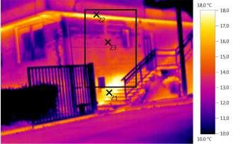 Južná a západná strana budovy Dátum: Čas: Termogram 5.bmt 29. 4.