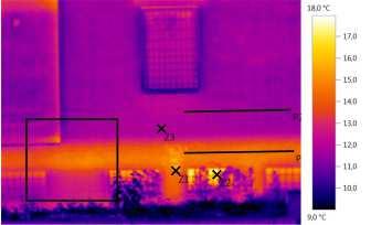 Severná strana budovy Dátum: Čas: Termogram 10.