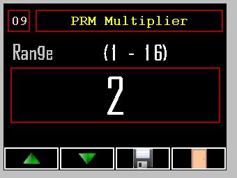 9. RPM Multiplier Βήματα για να διορθώσετε τις ρυθμίσεις σύμφωνα με την προτίμησή σας. 2. Προχωρήστε στην επιλογή με αριθμό 09.