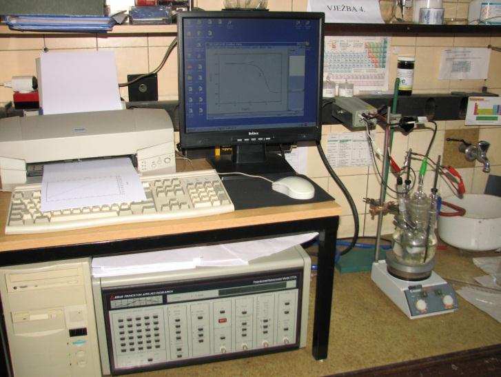 Elektrokemijska korozijska ispitivanja provedena su na ureċaju Potenciostat / Galvanostat EG &G PAR, model 273 A (slika 21).