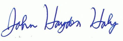 MESSAGE FROM FATHER JOHN HAYDEN: navy. He made an elaborate quote on responsibility but I will summarize it. Unless someone is responsible for something, then no one is responsible.