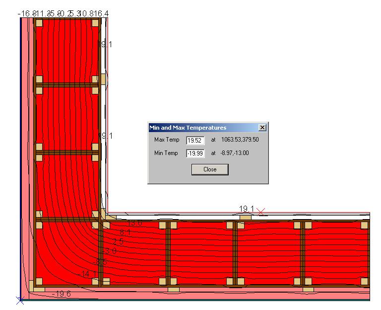 1.6. Simulácia tepelného toku na vonkajšom rohu steny v konštrukčnom systéme Modul-Leg Obrázok: 6