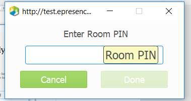 Σε περίπτωση που δεν δηλωθεί το σωστό για την τηλεδιάσκεψη PIN, ο χρήστης δε θα καταφέρει να συνδεθεί σε αυτή.