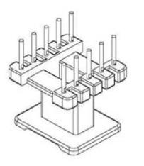 2.4. Inductor Buck Solution_10W LED Driver for Bulb Bobbin : EE13, 10PIN Core : EE13, PC40 Inductance(PIN 1-6) : 1640uH ±5% @1KHZ/1V NP/ NVcc: 160/36 Pin1 Pin2 NV cc NP BOBBIN 1 0.3mm 36Ts 2 Pin6 2 0.