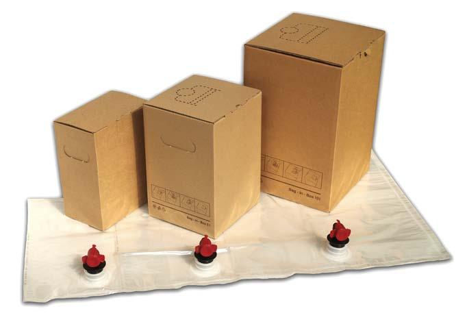 OBALY NA VÍNO A TEKUTINY Systém Bag-in-Box Katalógové číslo Názov výrobku Vnútorný rozmer v mm 43003 Bag-in-Box (na 3 litre) - kartón 167