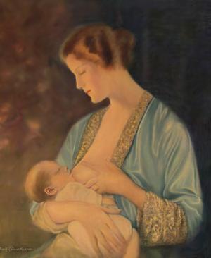 2.1 Ιστορικά στοιχεία Μητρικού Θηλασμού Εικόνα 5: O μητρικός θηλασμός - το μεγαλείο της μητρότητας. Έργο της W. Draver, 1937. Από το Αρχείο του Μουσείου της Ελληνικής Λαϊκής Ιατρικής Πηγή: http://www.