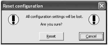 4 Zrušenie nastavenia - reset configuratian VAROVANIE: Používajte opatrne.