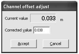 68 Súčasná hodnota Current value zo senzora (v tomto prípade sensor hĺbky s frekvenčným výstupom) je zobrazená v hornej časti okna a je obnovovaná zhruba 1x za sekundu. 2.
