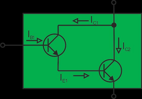 podobne ako jeden tranzistor. Hlavnou výhodou zapojenia je veľké prúdové zosilnenie dané súčinom zosilnení jednotlivých tranzistorov.
