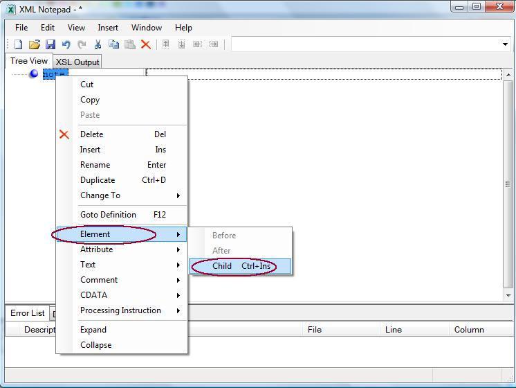 XML Παράδειγμα (4/8) Για να δημιουργήσουμε τα 4 child elements του root (to, from,