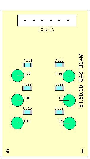 SS4900 Sub-D9 PCB Component Layout Top and Bottom Pattern Pin