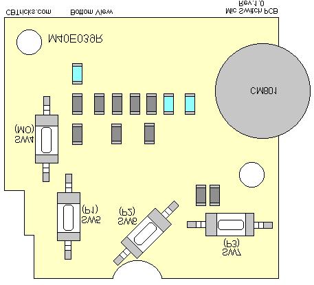 SWITCH-TACT S/W TACT S/W, DT1101S 35010001 SW7 SWITCH-TACT S/W TACT S/W, DT1101S 35010001 CM801 C-MIC CMP 756,S6dB,9.