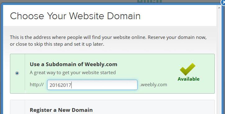 Τώρα πρέπει να διαλέξουμε το domain name του νέου μας ιστότοπου. Μόλις είμαστε έτοιμοι, πατάμε Continue για να μπούμε στο περιβάλλον εργασίας.