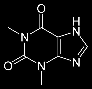 Chemické zloženie čaju cca 130 chemických látok Alkaloidy metylxantíny: teofilín