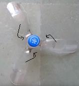 POTREBŠČINE: VETRNA TURBINA - plastenka - škarje ali nož za papir - žičnik - karton - 4 magneti (1x2x5cm) - bakrena žica - voltmeter in LED dioda (manj kot 2V) NAVODILA ZA