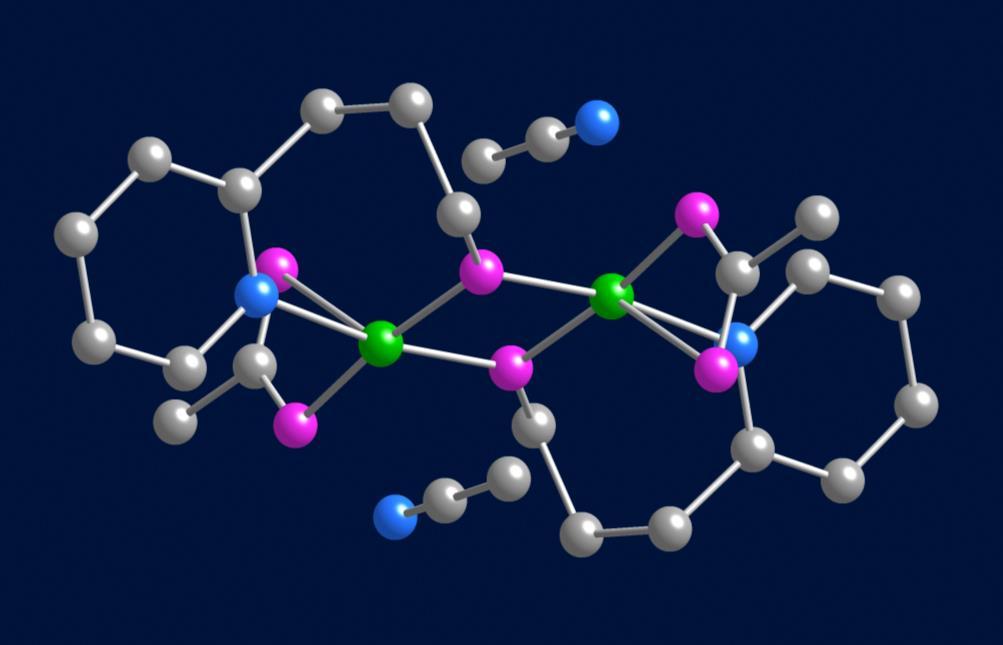 struktura in lastnosti Cu 2 (ac) 4 + 2 L ACN Cu 2