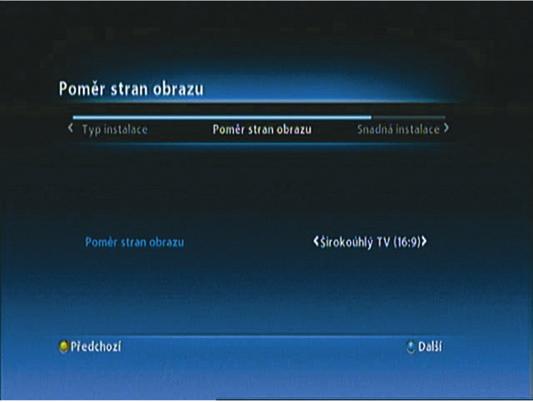 Pomocou tlačidiel vyberte režim obrazovky a stlačte modré tlačidlo. 6.
