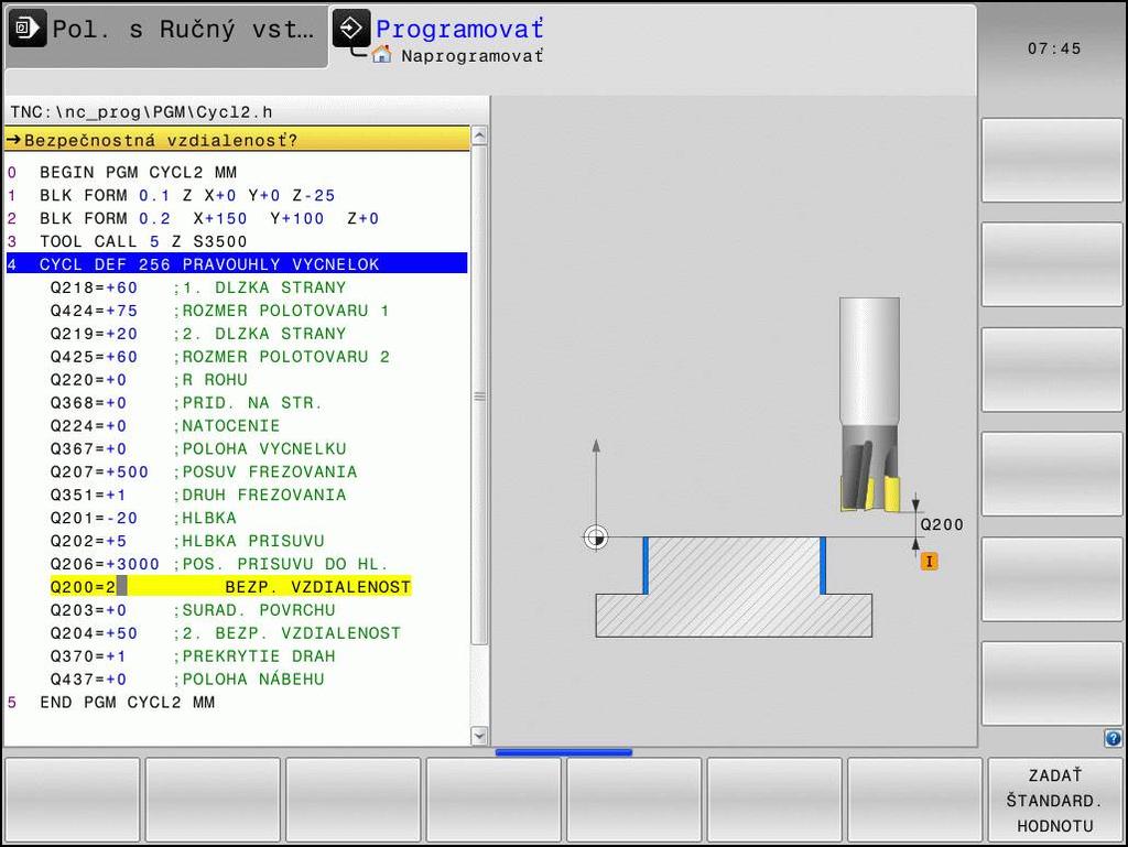2 Implicitné hodnoty programu pre cykly 2.