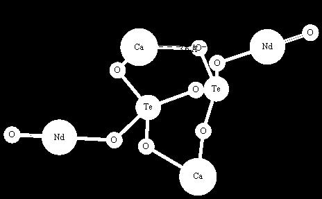 CaNdTeO 4,5 қос теллуритін квантты-химиялық зерттеу Байланыс d, Å Валенттік ω, град.