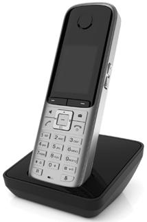 Príslušenstvo Prenosná časť Gigaset S810H u Komfortné hlasité telefonovanie v najlepšej kvalite u Vysokokvalitná podsvietená kovová klávesnica u Postranné tlačidlá pre jednoduchú úpravu hlasitosti u