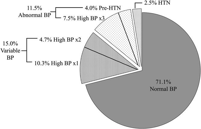 Μεταβλητότητα της ΑΠ στους εφήβους School-based BP screens in 1020 participants (mean age 15.4 ±1.