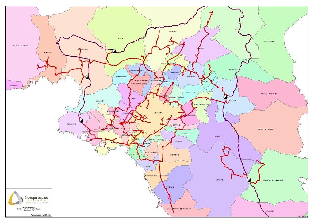 Το Δίκτυο Διανομής της ΕΔΑ Αττικής 52/58 Municipalities 5