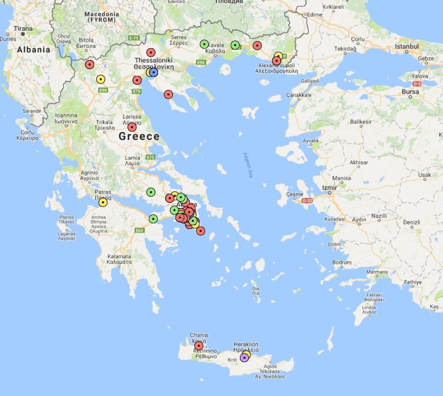 ΓΕΩΓΡΑΦΙΚΗ ΚΑΤΑΝΟΜΗ Εικόνα 3 Γεωγραφική κατανομή εδρών, παραγωγικών