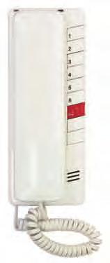 13 Domáce telefóny 2-bus Domáce telefóny v 2-BUS systéme so 7 tlačidlami slúžia na hlasovú komunikáciu s elektrickým vrátnikom, resp.