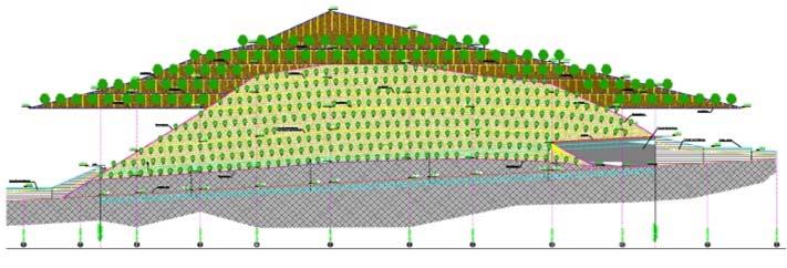 Height: 1m Thickness: 40cm Retaining and parapet walls in the beginning and the end of the Cut & Cover for the connection of the structure with the open road works Typical Cut &