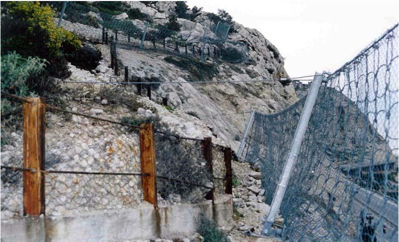 Rockfall Protection Kakia Skala Section PATHE Highway Central Greece Highway protection from rockfalls