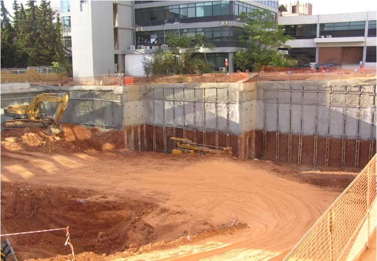 Final Design Construction drawings of the retaining structures Construction Details Retaining structures with steel piles Ø600 consisted of pair of steel beams and