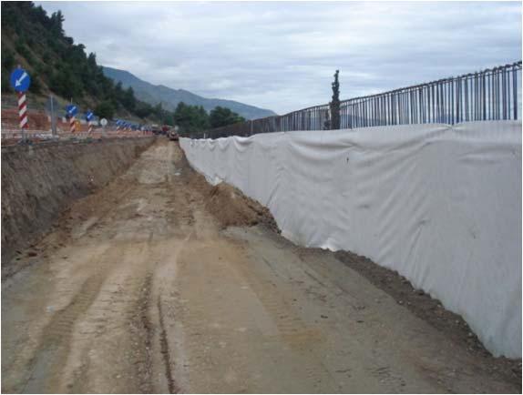 00m Marls, conglomerates, limestones, scree materials, alluvial deposits, gravels, clays, silts, sands Construction of retaining wall Estimation of the input