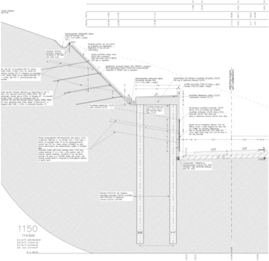 sequence of slided masses Layout depicting the landslided areas Plan view of the excavations and the retaining system structure Design Details Detailed final design of permanent open cut Geotechnical