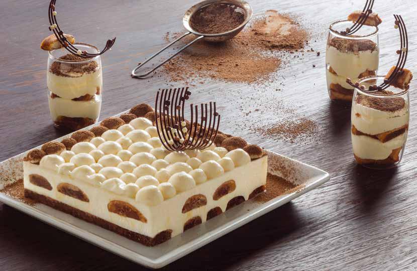 ΖΑΧΑΡΟΠΛΑΣΤΙΚΗ Tiramisu Pate a Bombe Κρόκοι αυγών Ζάχαρη Νερό Ζελατίνες Αμαρέτο Σαβουαγιάρ Tegral Κok Αυγά (στο ψυγείο 6 C) Νερό (στο ψυγείο 6 C) 600 g 1200 g 350 g 12 τεμ.