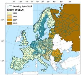 χώρες, 13 σημεία ελέγχου) EUVN Densiication Action o the European Uniied Vertical Network (EUVN_DA) Βελτιώσεις του UEVN + περισσότερα από 1400 σημεία χωροστάθμησης με
