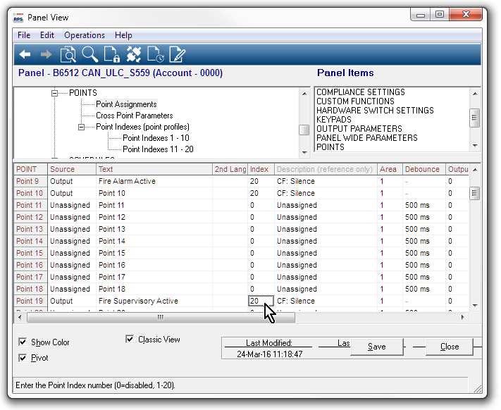 Control Panel Ρυθμίσεις συμμόρφωσης el 27 Εικόνα 2.9: Εκχωρήσεις σημείων 2.